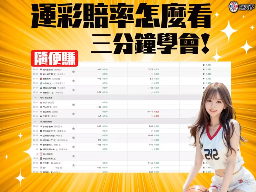 運彩賠率怎麼看 運彩賠率計算 運彩賠率算法