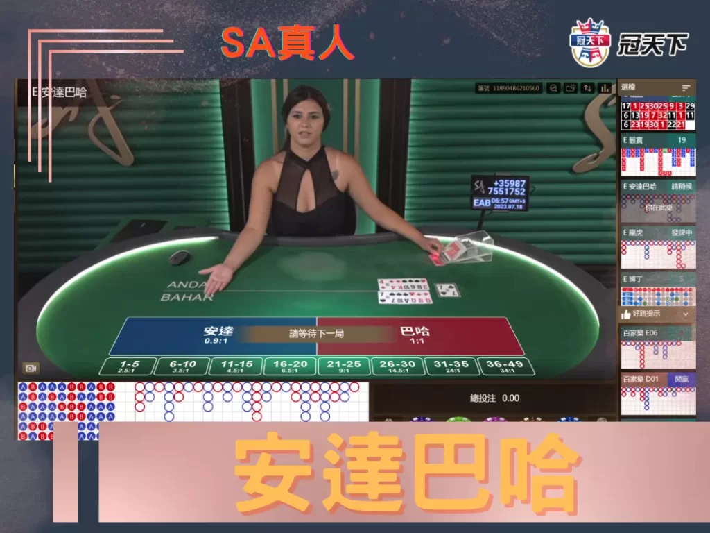 SA沙龍真人百家樂安達巴哈 沙龍百家怎麼玩 