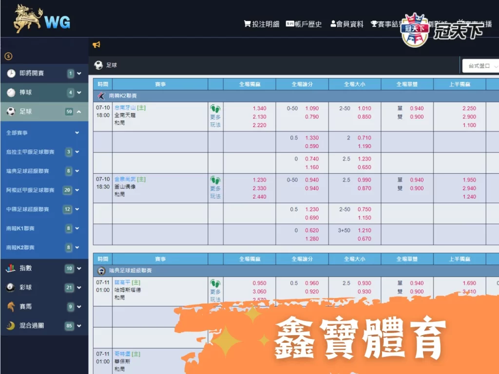 鑫寶體育 新寶體育 線上體育投注網站
